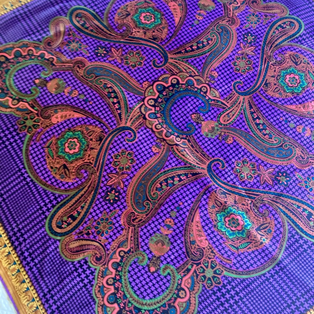 ELAINE GOLD vintage silk scarf